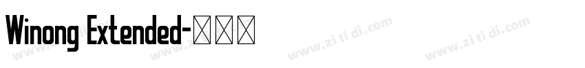 Winong Extended字体转换